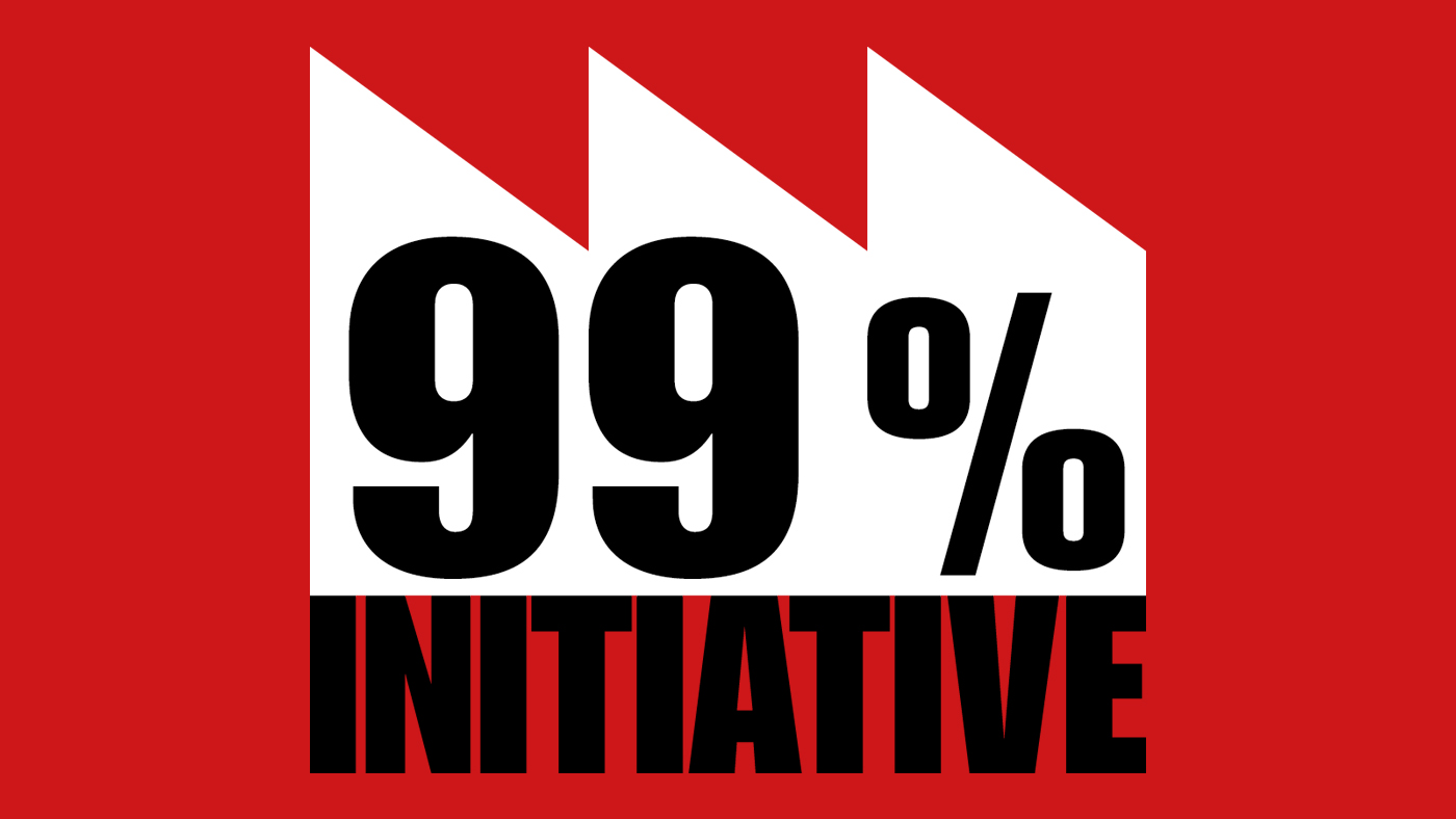 Image «Löhne entlasten, Kapital gerecht besteuern» 99 Prozent-Initiative