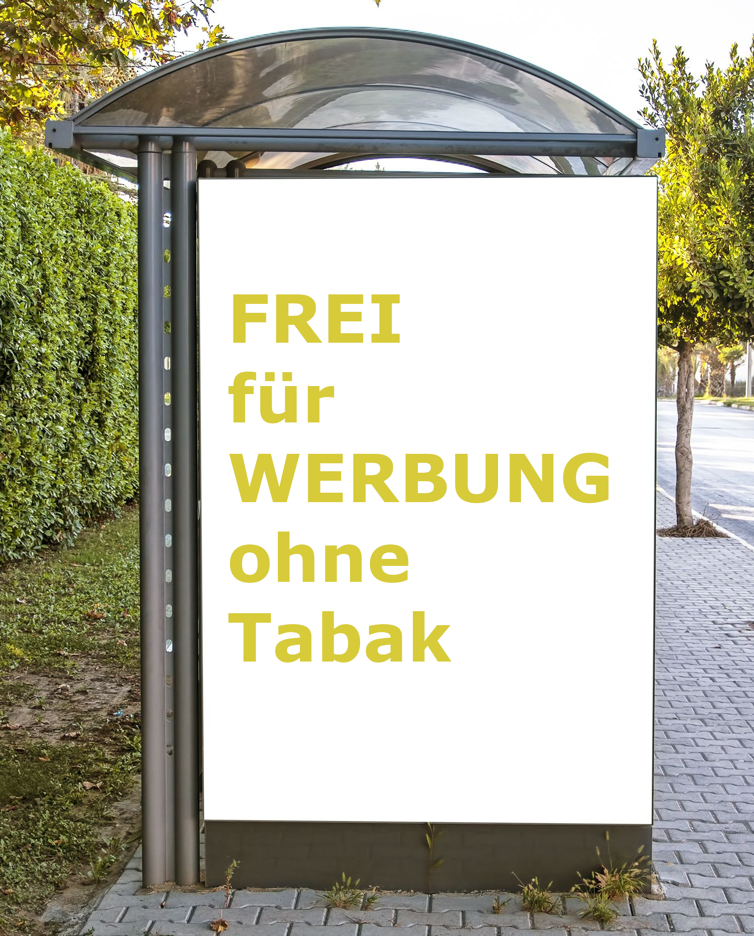 Image Plakat frei für Werbung anstat Tabak für Kinder