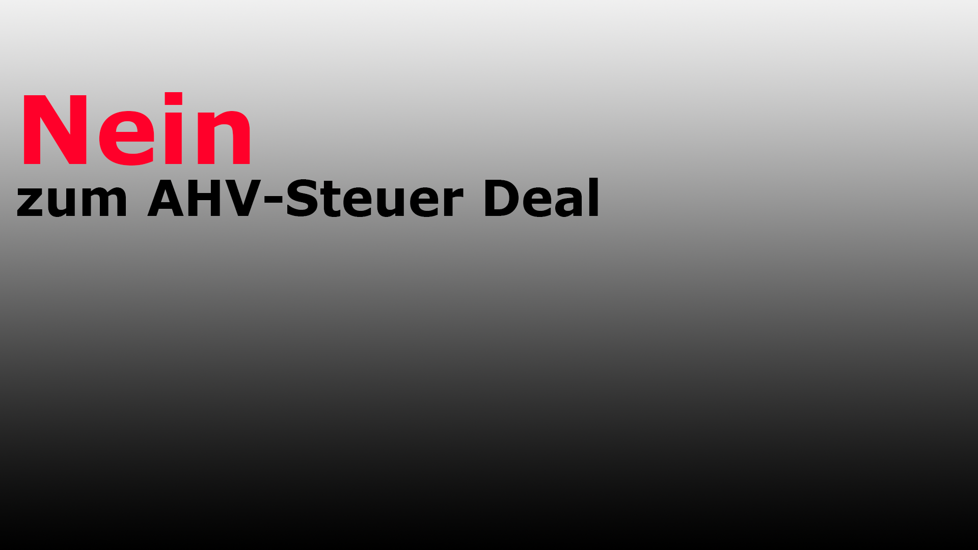 Image «Nein zum AHV-Steuer-Deal»