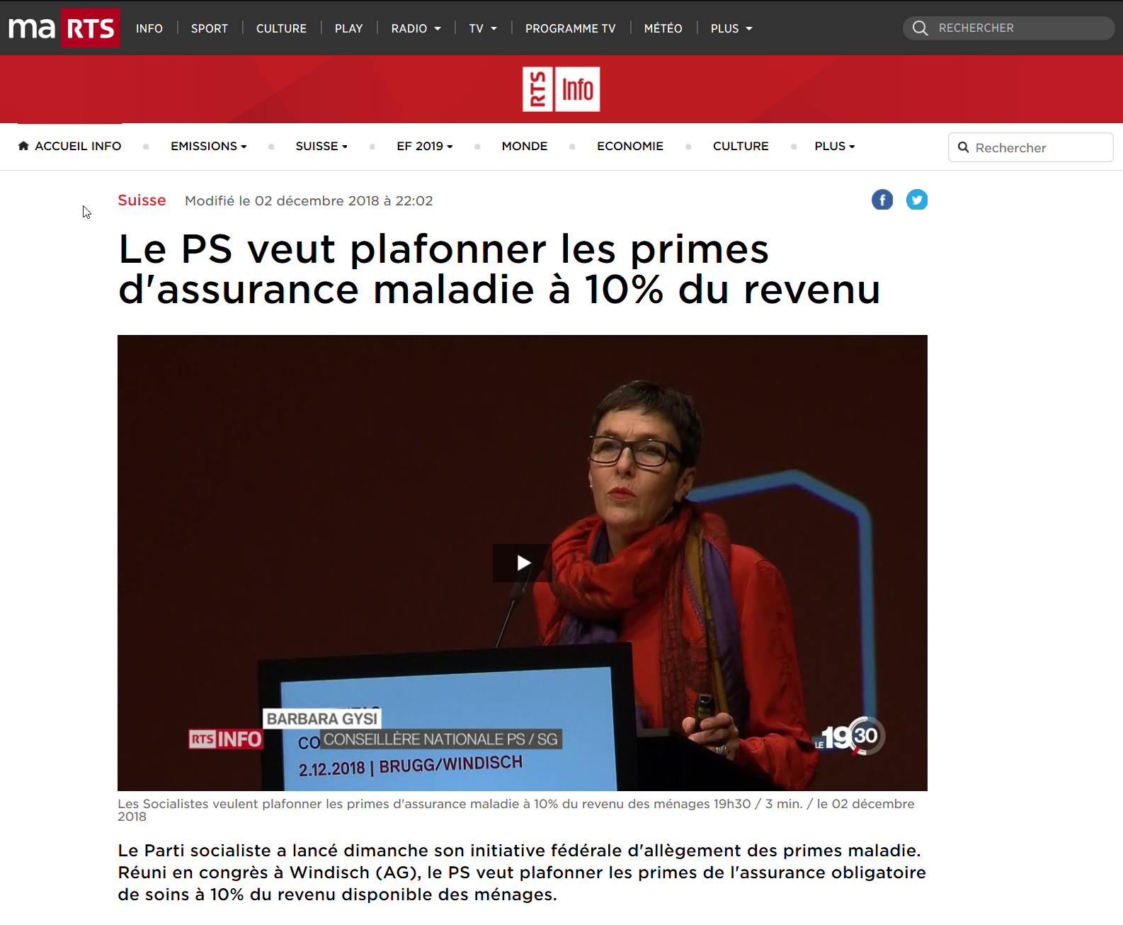 Image Le PS veut plafonner les primes d'assurance maladie à 10% du revenu