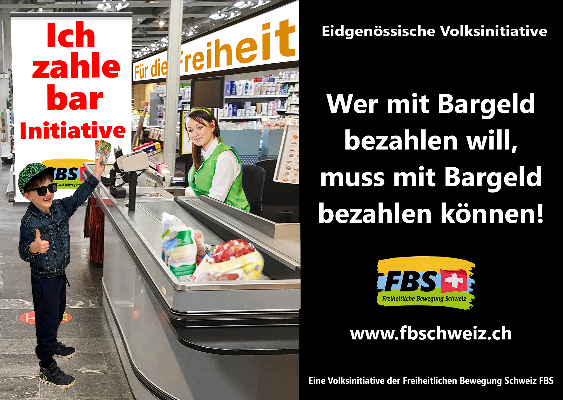 Eidgenössische Volksinitiative 'Wer mit Bargeld bezahlen will, muss mit Bargeld bezahlen können!'